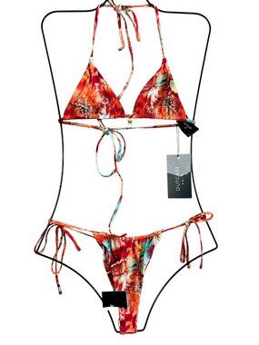 Outcast Swim Paloma Bikini Set In Plia  XS/S New $80